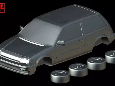 Honda Civic 3rd Gen Si EA-T 1984-1987 3D print model