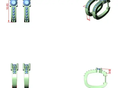 Diamond Hoops  3D print model