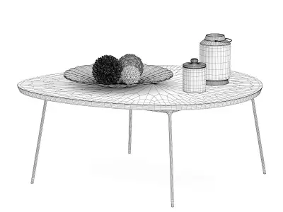 Table with Vases 3D model