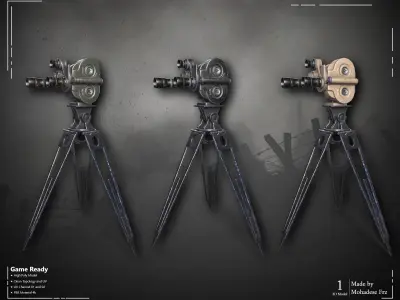 Military Camera WW2 - VOL05 - Game Ready 3D model