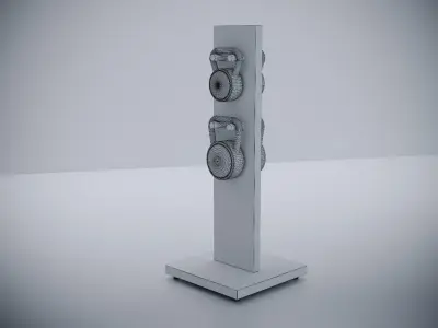 Hock Lova kettlebell rack 3D model