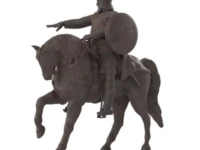 Dolgorukiy Monument 3D model