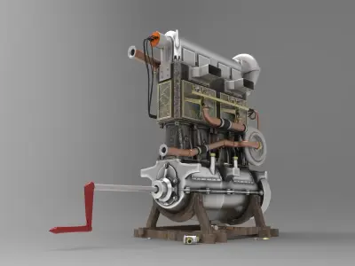 Engine Fiat S76 Beast of Turin  3D model