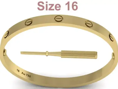 Love Bracelet - Size 16 3D print model