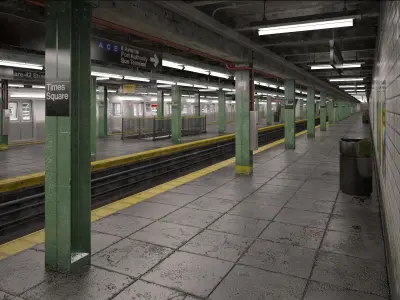 NYC Subway Station 3D model
