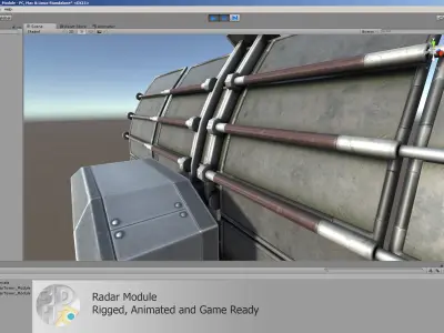 Radar Module Low-poly 3D model