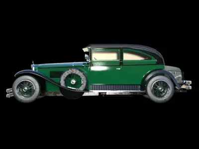 VintageCar Low-poly 3D model