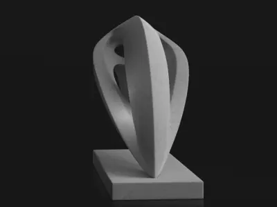 Modern abstract sculpture 021 3D model
