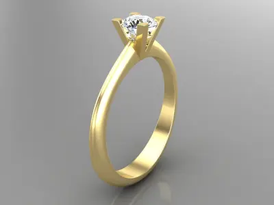 Ring M66 The luxury female ring with gems wedding 3D print model