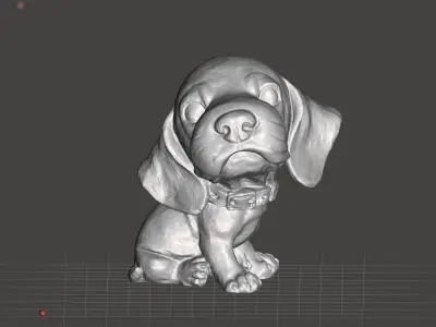 welcome puppy beagle with and without hooks snoopy puppy 3D print model