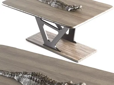 Alligator table for meeting and office and cnc 3D model