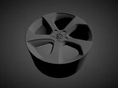Volkswagen Golf 7 GTi OEM scalable and printable rims 3D print model