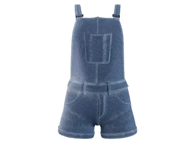 Denim Romper Low-poly 3D model