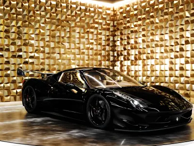 Ferrari 458 Italia  Low-poly 3D model