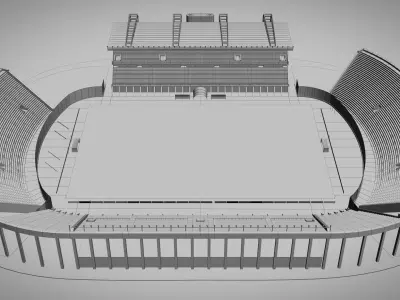 Stadium - Athletic Club San Lorenzo de Almagro Low-poly 3D model