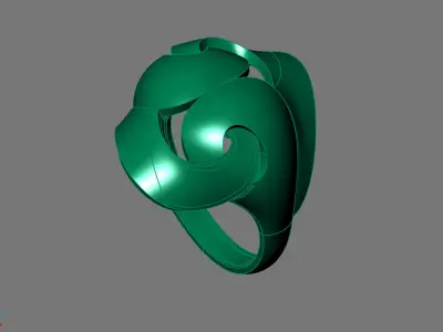 Women Ring Plain Ring Ready STL 3DM Models Womens Rings 3D print model 64