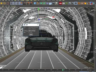  AMG GT R modeled by c4d 3D model