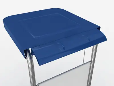 Mobile Hamper Stand Low-poly 3D model