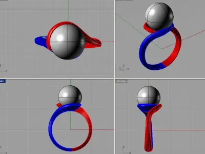 Ring perl anello perla thaiti 3D print model AP06 3D print model