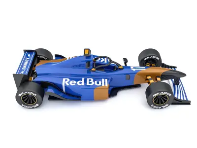 3D Formula 1 car model 02 Low-poly 3D model