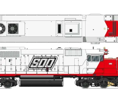 Train Engine SOO 777  3D model