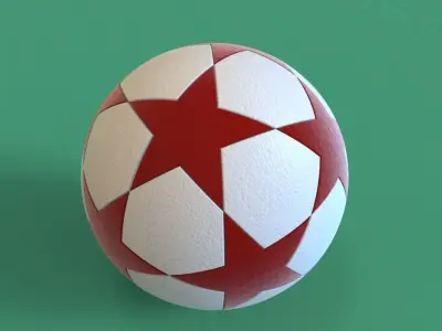 Champions League football 3D model