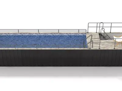 Container Swimming Pool Low-poly 3D model