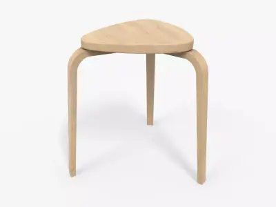 KYRRE stool birch Low-poly 3D model