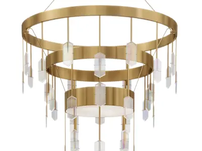 Kelly Wearstler Halcyon Large Chandelier by Lalume 3D model