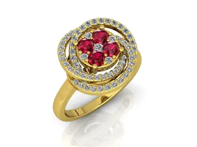 Luxury Wedding Ring  3D print model