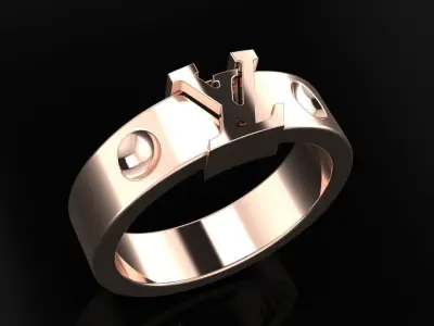 Louis Vuitton Ring 3D print model buy