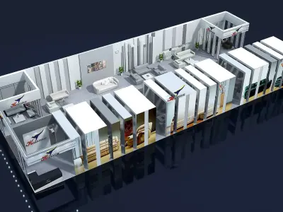 Exhibition - Area - 30X12-3DMAX2009-033 3D model