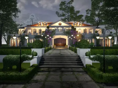 Exterior Villa Scene  3D model