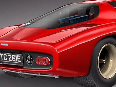 Mclaren M6 GT Grand Prix Race car 3D model