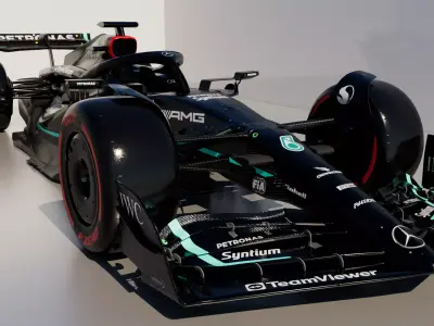 F1 Mercedes W14 Low-poly 3D model
