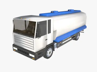 cistern truck Low-poly 3D model