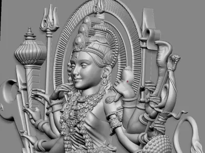 Durga mata 3D print model 3D print model