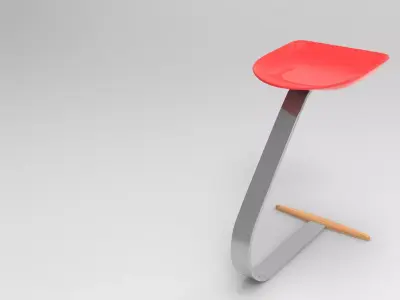 Adro Stool Low-poly 3D model