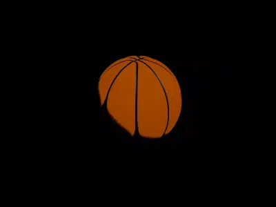Basketball Low-poly 3D model