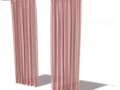 Curtain   Thick Designed Coloured 3D model