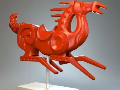 Sculpture Racehorse P 3D print model