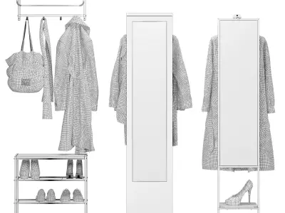 Decor entrance hall Hallway Wardrobe Set 93 3D model