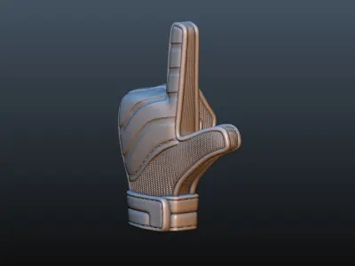 Goalkeeper Glove Stylized 3D print model