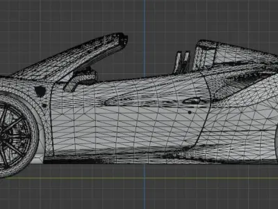 2021 Ferrari F8 tributo spider 3D model