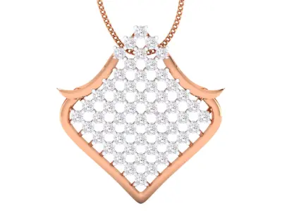 Women pendant 3D print model 6