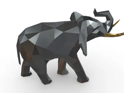 elephant figure 3D print model