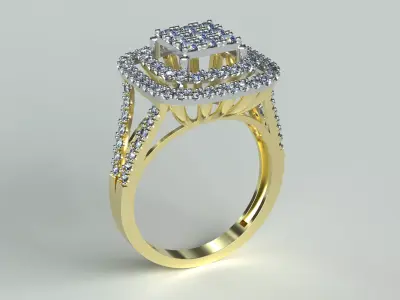 Model055r Square Ring 3D print model