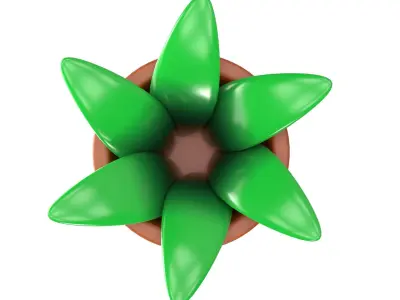 Flower pot Low-poly 3D model