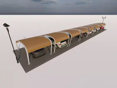  Roof Parking-Parking Lot  3D model