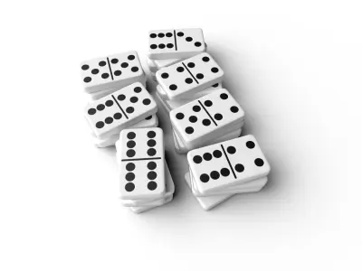 Domino Set M02 Low-poly 3D model